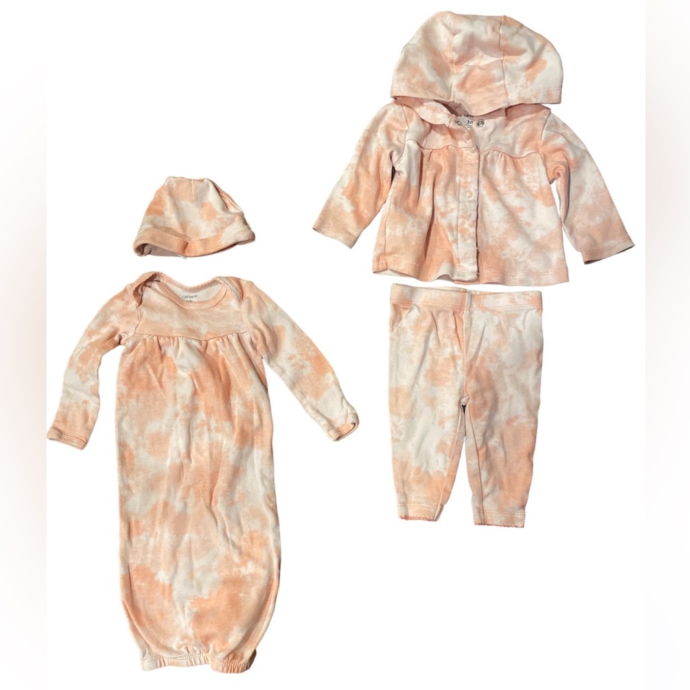 Carters Pink Tie dye 4 Piece Set